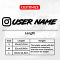 1PC Custom Car Sticker Instagram Cool Fonts Waterproof DIY Vehicle Window Motorcycle Bicycle Scooter Helmet Durable Vinyl Decals