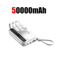 ONEPLUS 120W 50000mAh Portable Power Bank High Capacitybuilt-in 4 Cables Two-Way Fast Charging Mini Powerbank For iPhone Samsung