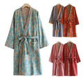 Pure Cotton Robe Women's Pajamas 3/4 Sleeve Spring Autumn | SAMAG