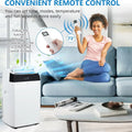 14,000 BTU Portable Air Conditioner with Dehumidifier & Fan, Portable AC Units Cools up to 750 Sq. Ft., Remote Control, Auto Swing, Sleep Mode, White Top