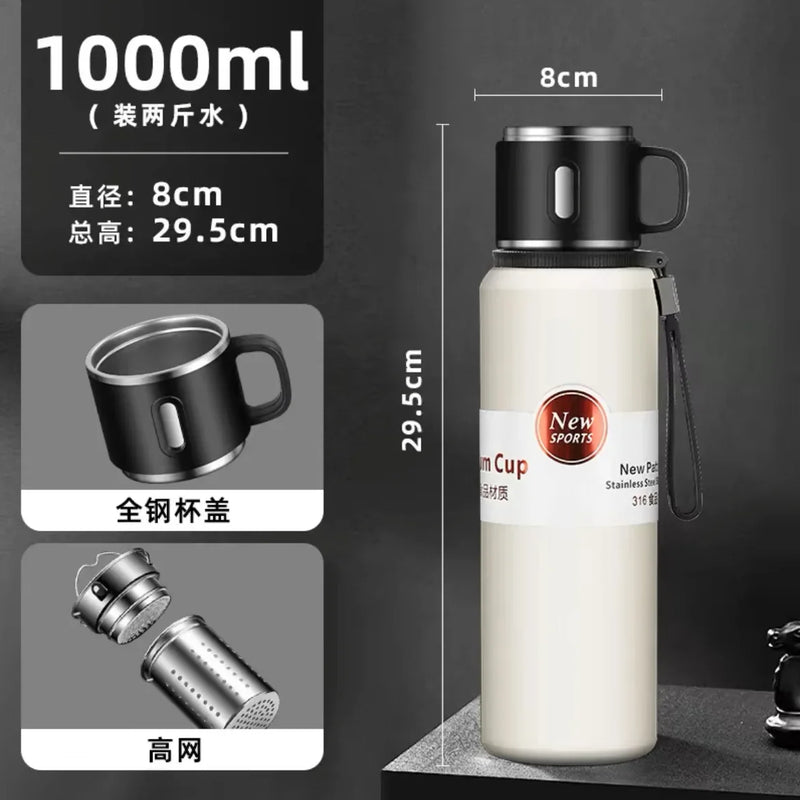 Thermo Bottle Thermal Mug Stainless Steel Water Cup Thermos Large Capacity Keeps Cold Drinkware Tumbler Insulated Thermos Travel