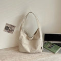 Korean Style Canvas Handbag for Women Large Capacity Lightweight Shoulder Underarm Bag Casual Multi-pocket Tote Commute Bag