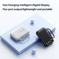 VIVO Mini 500000mAh Power Bank Super Fast Charging 4 in 1 Built in Cables LED Digital Display Power Bank for iPhone Samsung