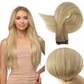 Full Shine Human Hair Weft Extensions Hair Bundles Ombre Blonde Color 100g Sew In Silky Straight Remy Skin Double Weft For Salon