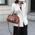 Tassel Decor Women's Large Capacity Shoulder Bag Fashion Zipper Crossbody Bags With Removable Strap Boston Handbag Женская сумка