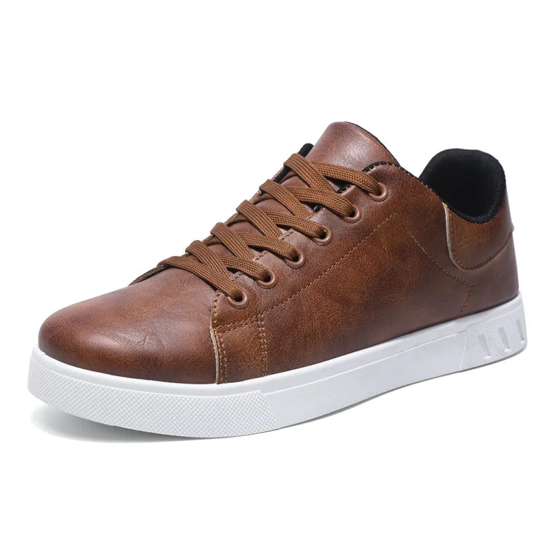 Black Vulcanized Sneakers Men's Flats Comfortable Shoes Lace up Zapatillas Hombre Autumn Spring Fashion Sneakers Plus Size 39-48