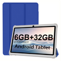 7 Inch Tablet PC, Android 11 Quad Core, 6GB(2+4GB Virtual) RAM 32GB ROM, WiFi, Dual Camera, USB C, with Leather Case