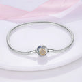 Bracelet Silver 925 Original 17-20CM Star Moon Sun Four Leaf Clover Green Zircon Bracelets Fit DIY Charms Birthday Jewelry Gifts
