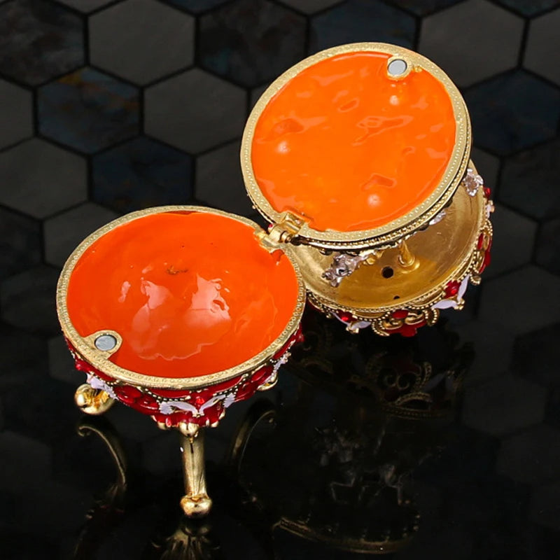 Cartoon Carousel Rotating Jewelry boxes Metal Jewelry Trinket Box for Anniversary Birthday Gift Home Decoration