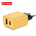 55W PD Fast USB Charge Charger 2 Ports EU US Plug Wall Charger Adapter For iPhone Xiaomi Huawei Samsung USB C Phone Charger