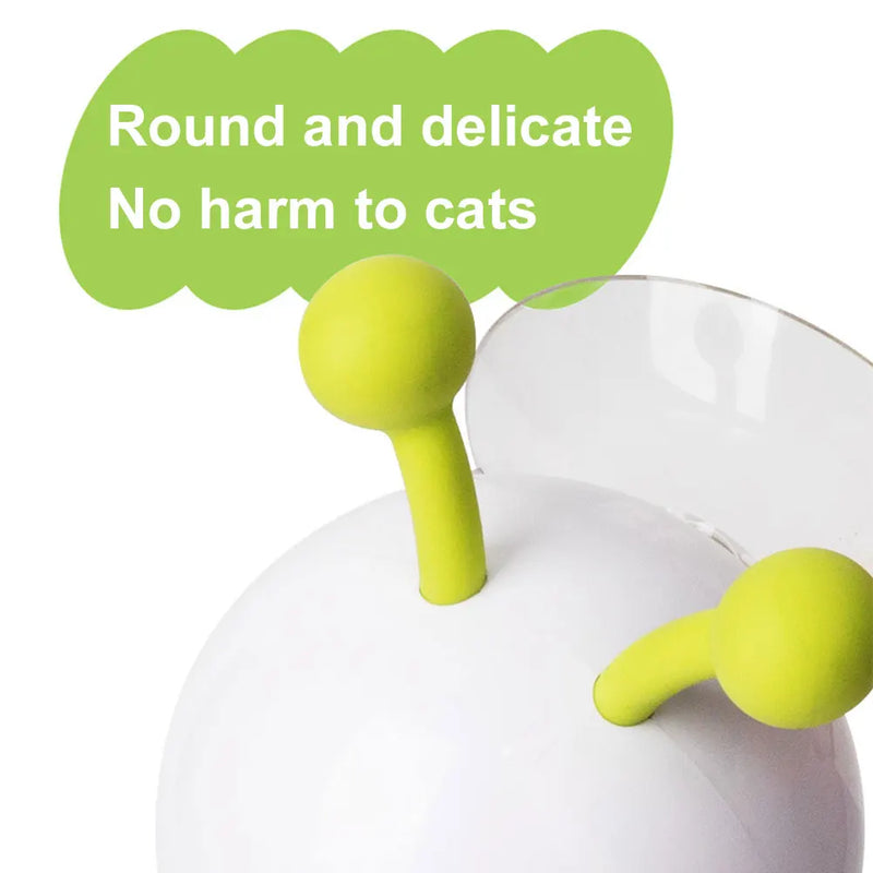 Interactive Caterpillar Cat Toy Motion Activated Teasing Stick with Feather Tail Rechargeable Intelligent Caterpillars Cat Toys
