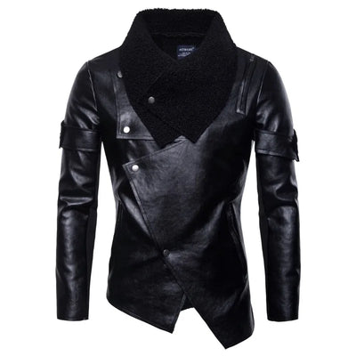 Autumn new men's locomotive leather jacket personality | SAMAG