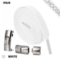 New Press Lock Shoelaces without ties Elastic Laces Sneaker 8MM Widened Flat No Tie Shoe laces Kids Adult Shoelace for Shoes