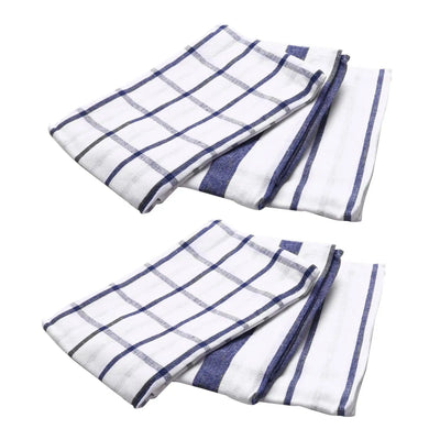 AFOURT- Blue White Plaid Striped Tea Towel Kitchen Napkin | SAMAG