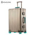Full Aluminum Magnesium Alloy Suitcase 20 29 Inch - Durable Metal Check-in Luggage with TSA Lock, Large Capacity Carry On