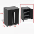 Garage Mechanic Tools Organizing Cabinets: Premium Steel Combo Of Drawer Cabinet And Double-Door Tool Cabinets