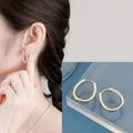 VENTFILLE 925 Sterling Silver CZ Star Moon Asymmetric Hoop Earrings for Women Girls Gold Silver Color Party Jewelry Gifts