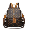 Ladies Backpack Designer High Quality Leather Women Bag Luxury Fashion Printing Tassel School Bags Large Capacity Backpacks Sac