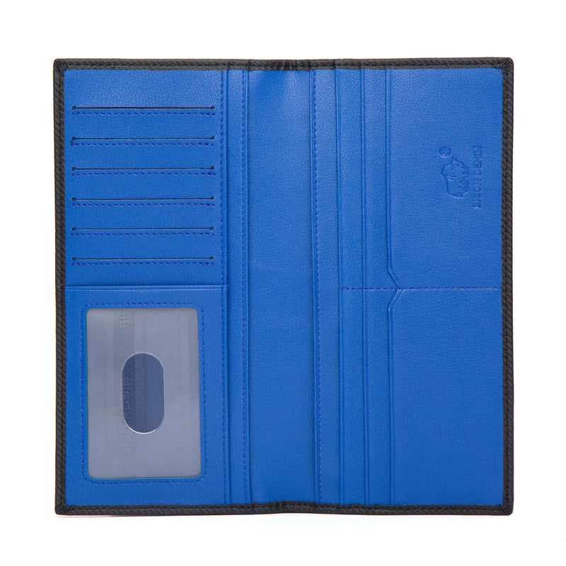 BISON DENIM Genuine Leather Long Wallet Business Men's Soft Thin Wallet Card Holder Luxury Brand Design Handy Male Purse Bag
