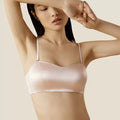 BirdTree Silk Lining Wire Free Soft Bra, Women Satin Silky, Sexy Comfortable Underwear, 2025 Spring Summer New P42854QM