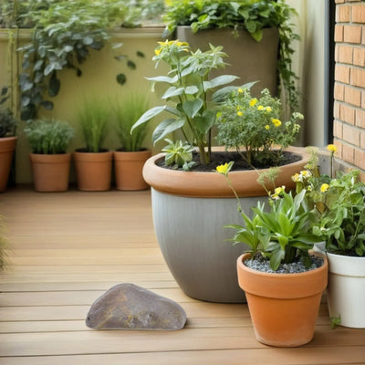 Realistic Stone Key Box Resin Outdoor Hider Garden Hidden Storage Safe Decorative Fake Rock Lockbox for Outside | SAMAG