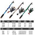 8m Carbon Fiber Telescopic Fishing Rod Reel Combo Full Set Portable With Simulated Soft Lures Hooks Fishing Line Carry Bag For