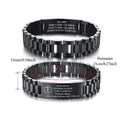 Custom Medical ID Bracelet Medilert Bracelets for Men Women Engraving Stainless Steel Medic ID Bracelet Wristband for Dad Mom