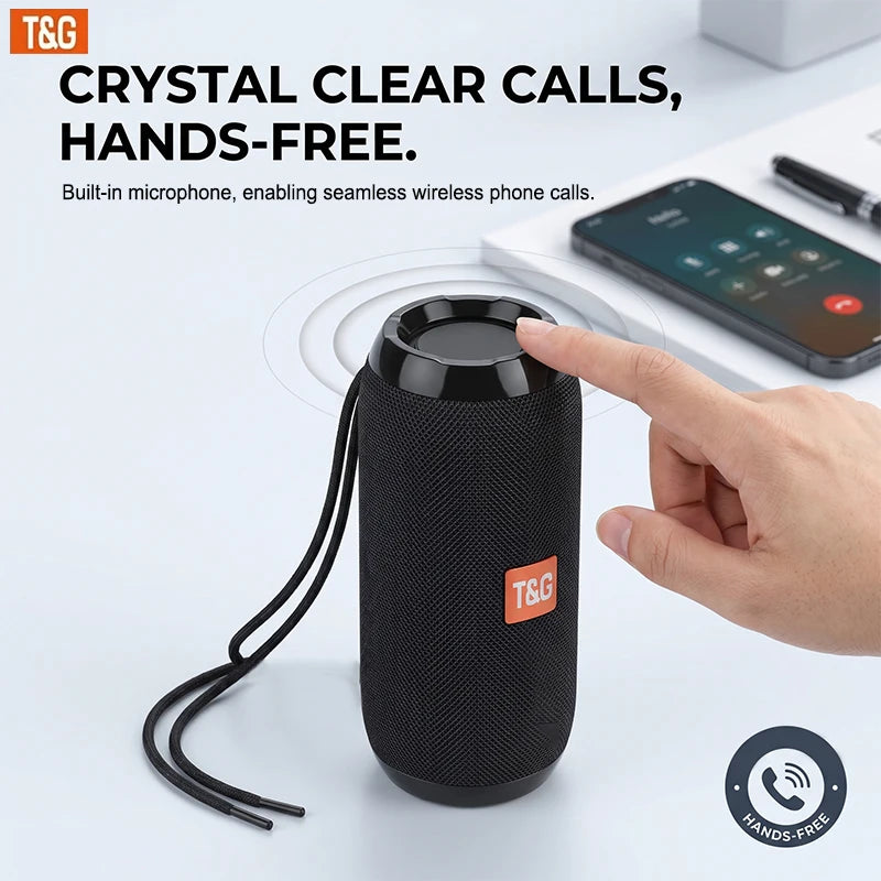 TG117 Bluetooth Portable Wireless Speaker, IPX4 Waterproof, TWS Stereo Sound, Support TF Card & USB Playback, Connect Phone Tablet TV, Outdoor Wireless Audio Speaker, Ideal Birthday, Thanksgiving, Christmas Party Gift