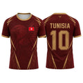 Tunisia Flag Print Jersey Men Outdoor Sports Soccer Training Uniform Men's And Women's Quick Dry Breathable O-neck Short-sleeved