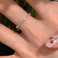 925 Sterling Silve Love Heart Hollowed Out Ring For Women Girl Extremely Fine Korea Ins Jewelry Gift Dropshipping