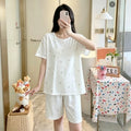 Women's Summer Thin Pajama Set, Short‑Sleeve | SAMAG
