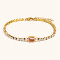 La.Muses Elastic Cubic Zirconia Stainless Steel Woman's Bracelet Fashion Luxurious Jewelry Party Accessories