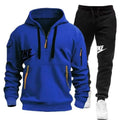 Men's autumn and winter suit zipper hoodie + trousers casual sportswear warm - View 4 | SAMAG