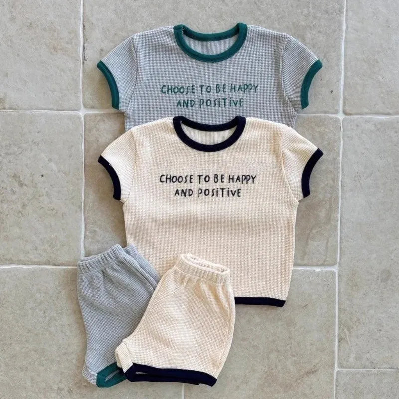 TZ2618 Korean Style Summer Kids' Clothing Set Unisex Baby | SAMAG