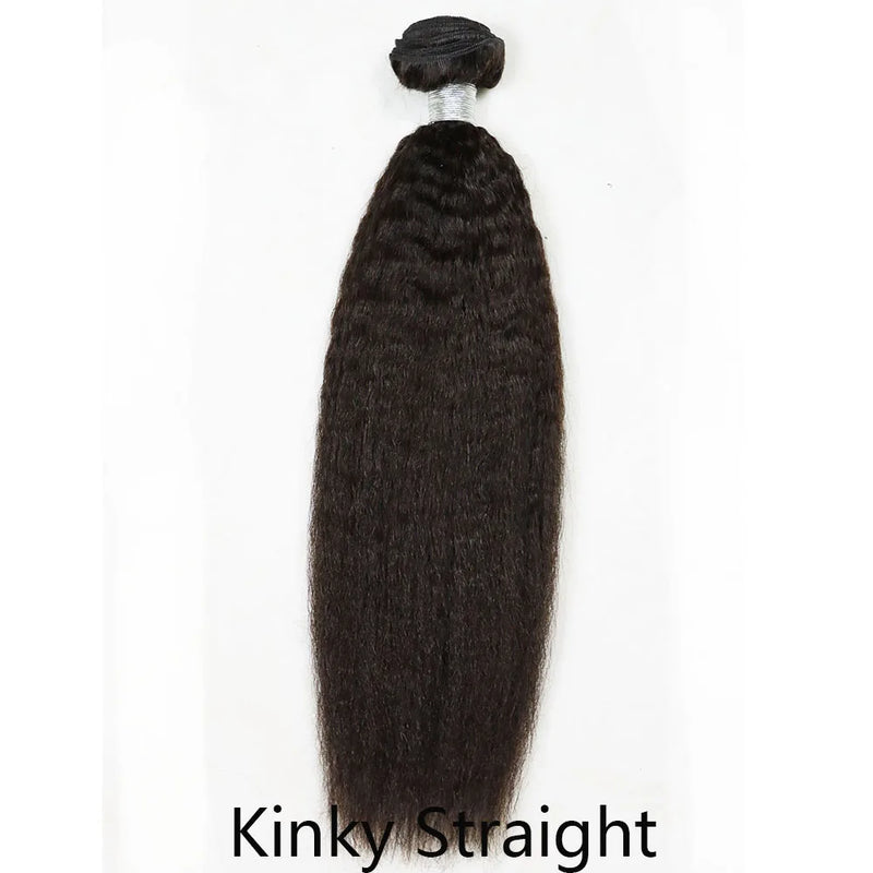 IXTUYLLY Human Hair Weft 4C Afro Kinky Curly Virgin Brazilian Human Hair Extensions Weave Bundles Weaving African Black Women