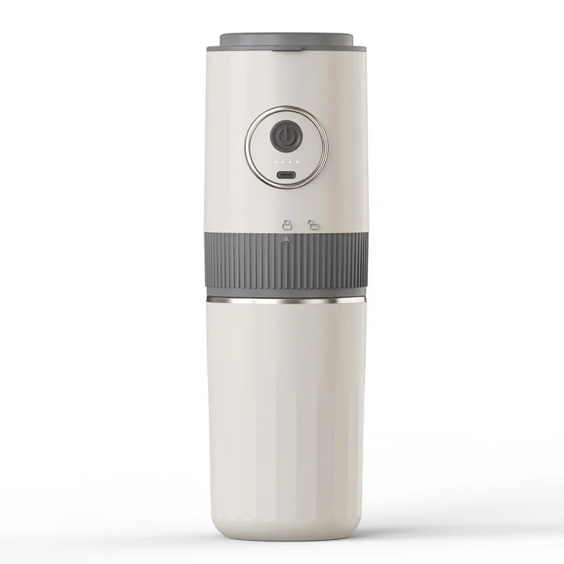 2-in-1 Wireless Portable Coffee Machine – Grind Beans & Hand Brew Anywhere for Camping & Outdoor Adventures