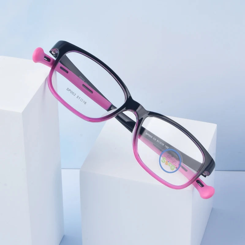 SECG Sports Children Glasses Silicone Optical Spectacle Ultralight Flexible Soft Glasses For Boys And Girls Students Myopia