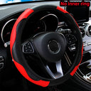 PU Carbon Fiber Leather Car Steering Wheel Cover | SAMAG