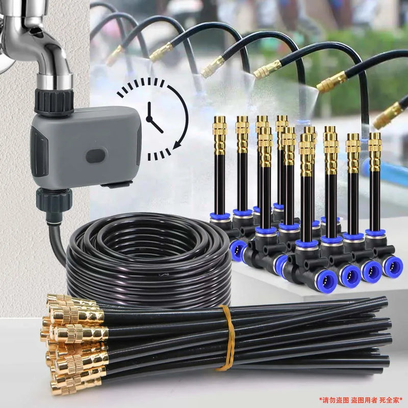 Small and medium-sized Smart WiFi Watering Timer Atomization Cooling Kit Terrace Courtyard APP Automation Spray Cooling System