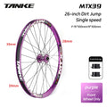 TANKE MTB Wheelset 26 inch Disc Brake MTB single-speed DJ AM Enduro DH Wheelset Hub MTX33/39 aluminum alloy Mountain wheel set
