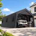 13x20 FT Heavy Duty Carport Canopy, Grey Outdoor Patio | SAMAG