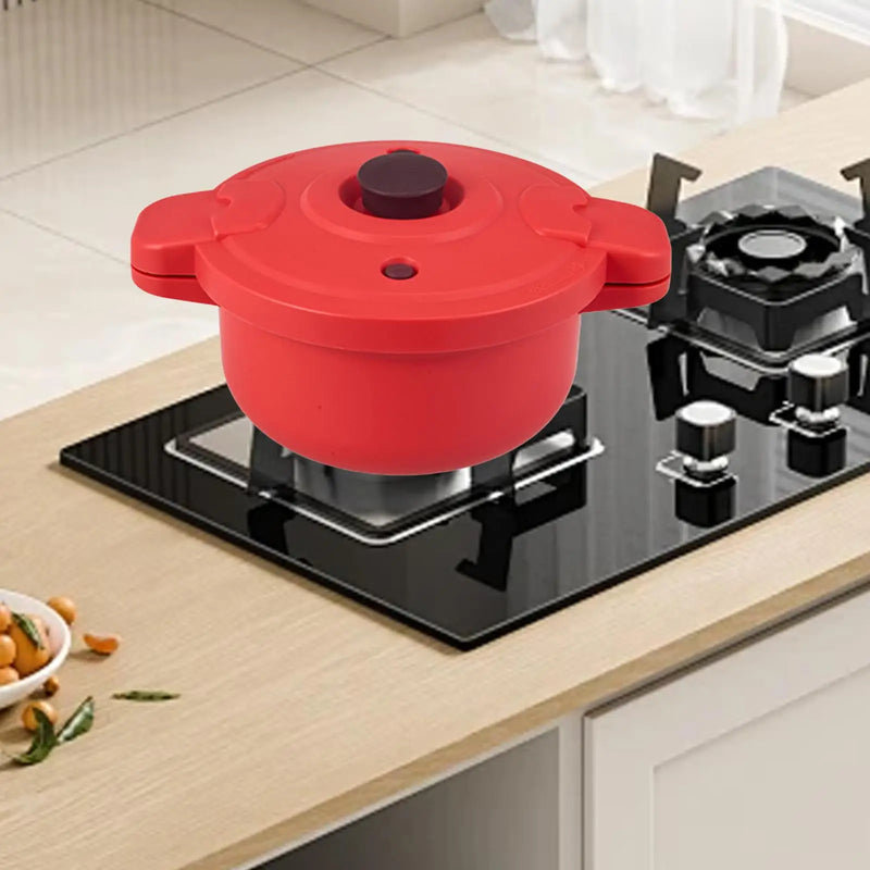 Microwave Pressure Cooker Food Grade PP Anti Scald Handle for Vegetables Kitchenware Fireless Rice Steamer Soup Pot Cooking Pot