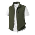 Summer New Men's Lightweight Thin Vests Trend Baseball Collar Zipper Sleeveless Casual Vest Coats Simple All-match Men Vests 6XL