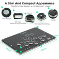 Haute42 T16 Black Stickless Hitbox Controller Leverless Arcade Fightstick For PC/PS4/PS5/Switch Fighting Game Hitbox Leverless