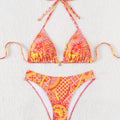 Women's Two Piece Bikini Set 2025, Sexy Triangle Push Up Swimsuit, Floral Print Bathing Suit, Beach Swimwear