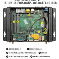 XCY Fanless IoT Industrial Mini PC Intel Core I5-1335U 2x COM RS232 2x LAN 8x USB WiFi SIM 4G LTE Windows 10/11 Linux PXE WOL