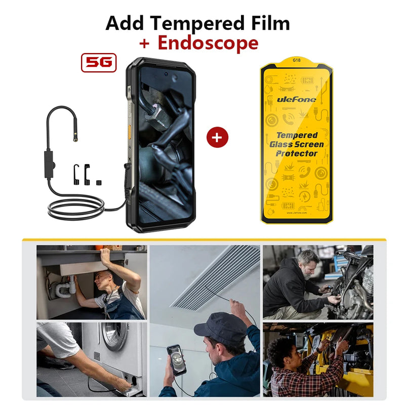 Ulefone Armor 27T Pro+ 5G Rugged Phone 10600mAh Smartphone Android 15 50MP+64MP Night Camera 6.78" Up to 24GB RAM+256GB ROM NFC