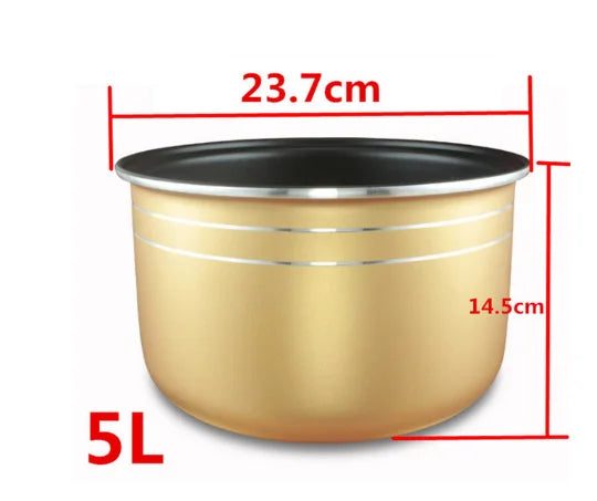 Rice Cooker Liner General Food Stainless Steel Uncoated Thickened 2L3L4L5L6L8L Rice Cooker Inner Pot