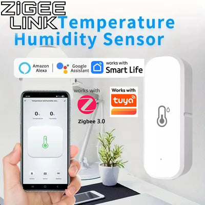 Support Tuya Zigbee 3.0 Temperature Humidity Sensor Smart | SAMAG