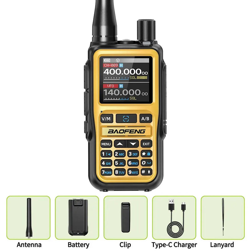 BAOFENG UV-5R Mini Walkie Talkie Bluetooth Programming Frequency Dual PTT Type-C Charging AM FM Long Range Two Way Radio